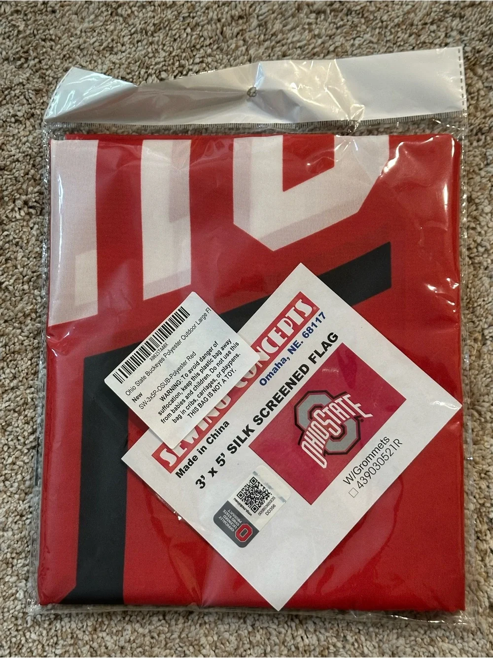 Ohio State University Umbrella, Ice Scraper and Flag Set